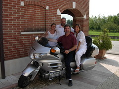 Carlo and Anna Sabbatini riding Honda Goldwing from Rome